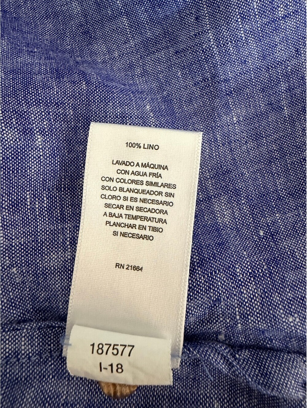 Foxcroft NYC 100% Linen Blue Button Front Shirt Blouse XXL - Picture 5 of 8